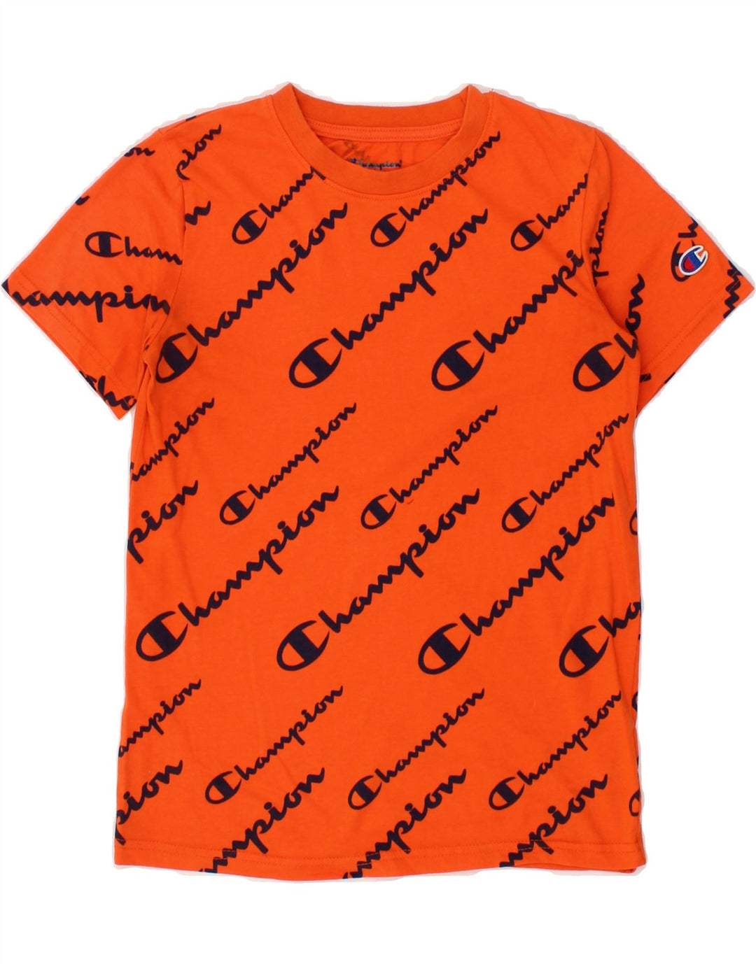 CHAMPION Boys Graphic T-Shirt Top 9-10 Years Medium  Orange Cotton Vintage Champion and Second-Hand Champion from Messina Hembry 