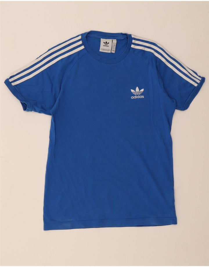 Adidas Mens T-Shirt Top Small Blue Cotton