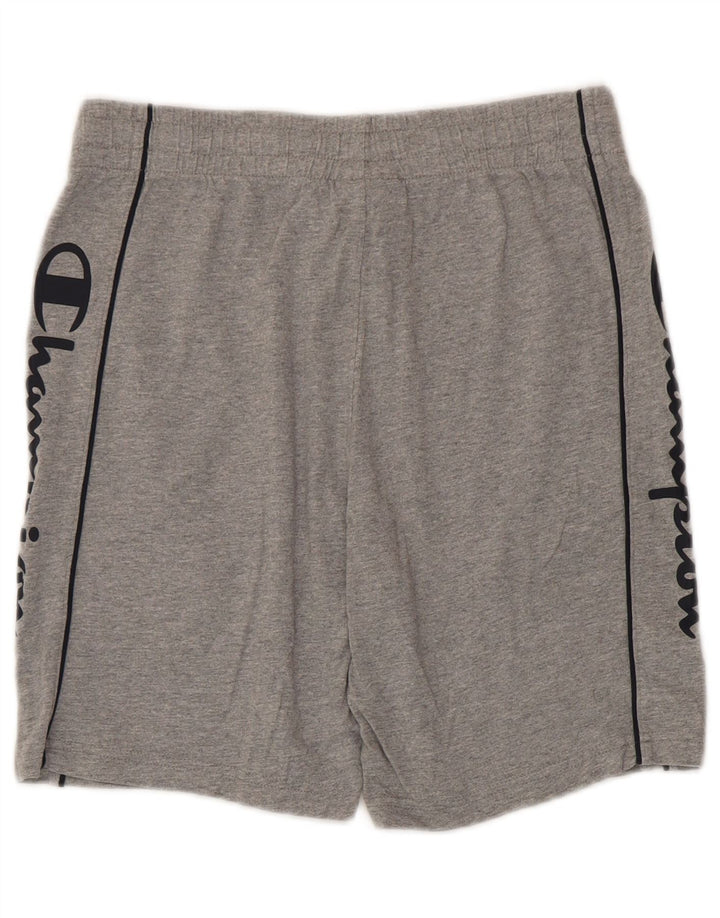 Champion Mens Graphic Sport Shorts Small  Grey Flecked Cotton