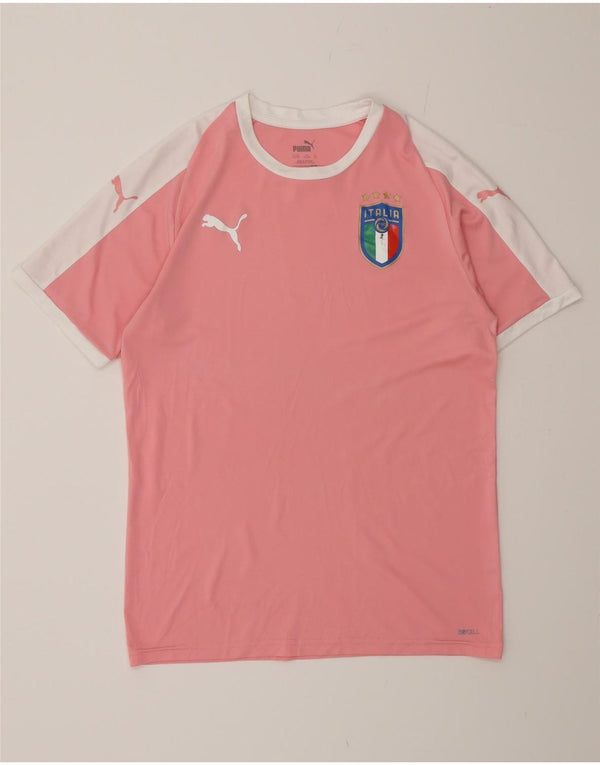Puma Girls Italia T-Shirt Top 15-16 Years  Pink Colourblock