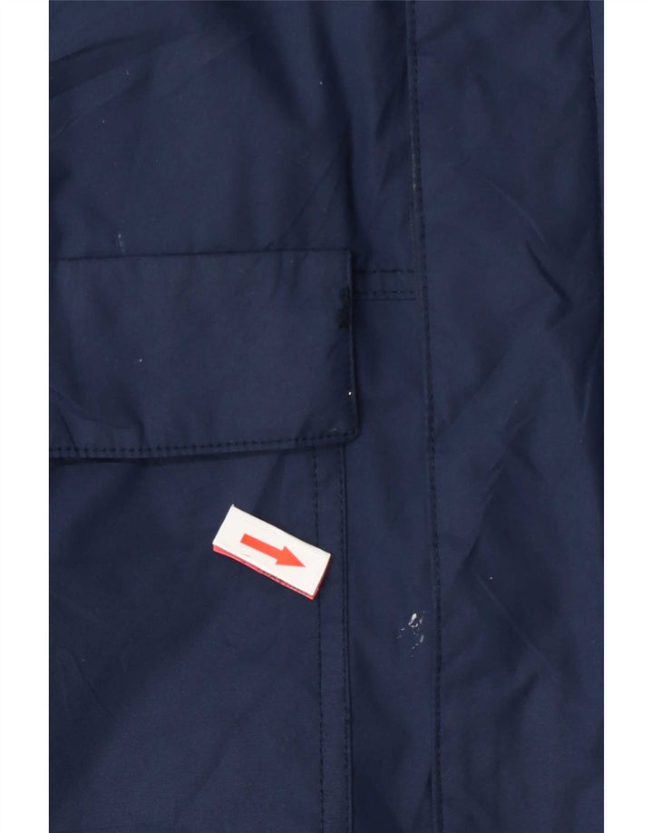 Columbia Mens Hooded Rain Jacket UK 38 Medium Navy Blue Nylon