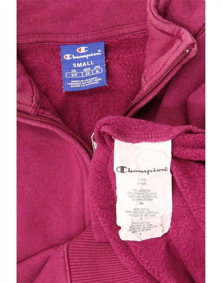 Champion Womens Crop Oversized Sweatshirt Jumper UK 10 Small Maroon