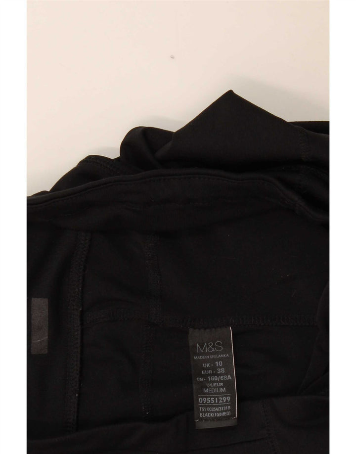 Marks & Spencer Womens Tracksuit Trousers UK 10 Small  Black Polyester