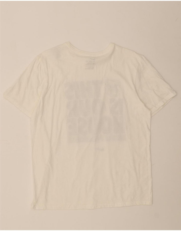 NIKE Mens Graphic T-Shirt Top Large White Cotton Vintage Nike and Second-Hand Nike from Messina Hembry 
