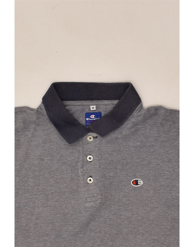 CHAMPION Mens Polo Shirt Medium Grey | Vintage Champion | Thrift | Second-Hand Champion | Used Clothing | Messina Hembry 