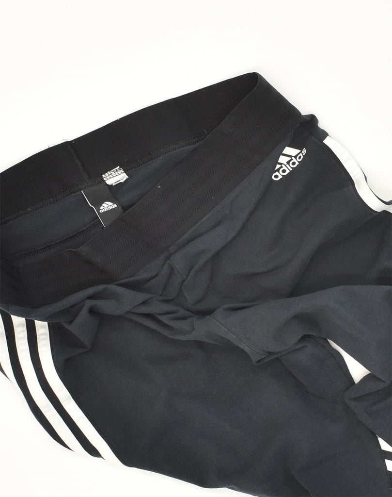 ADIDAS Womens Tracksuit Trousers UK 12 Medium Black Cotton | Vintage Adidas | Thrift | Second-Hand Adidas | Used Clothing | Messina Hembry 