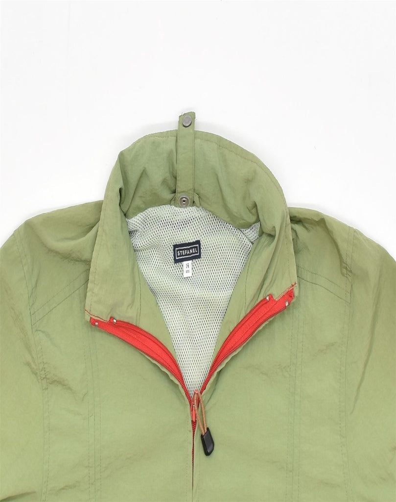 STEFANEL Boys Hooded Rain Jacket 12-13 Years Green Polyamide | Vintage | Thrift | Second-Hand | Used Clothing | Messina Hembry 