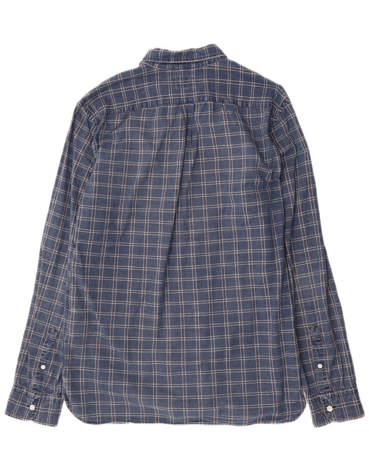 Levi's Mens Shirt Large Navy Blue Check Cotton