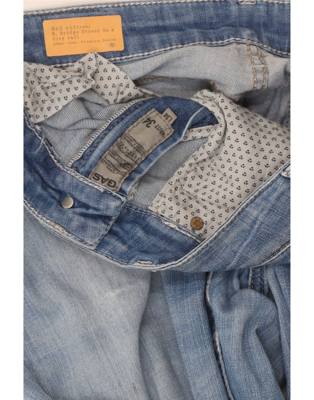 Gas Womens Straight Jeans W34 L29 Blue