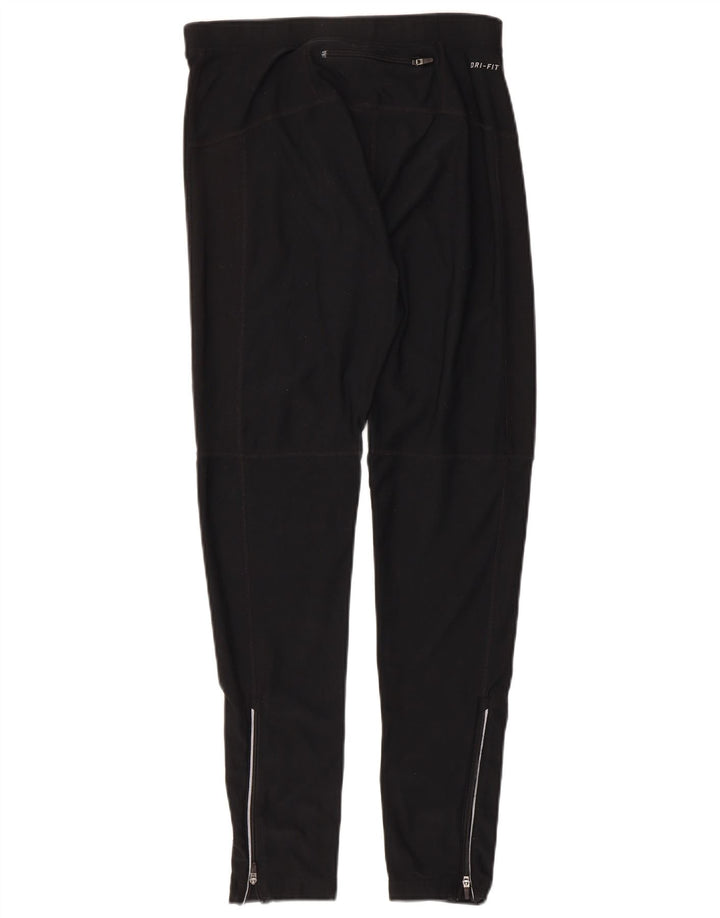Nike Womens Dri Fit Leggings UK 14 Large  Black Polyester