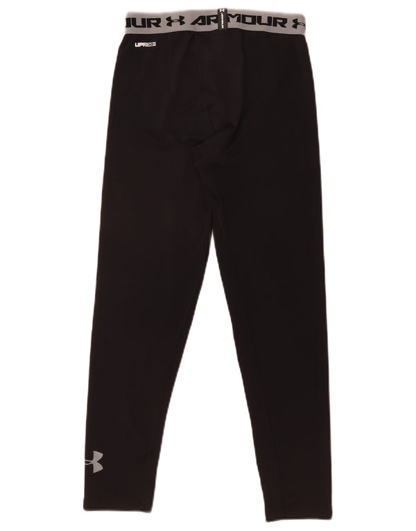 Under Armour Boys Fitted Graphic Leggings 11-12 Years Large Black