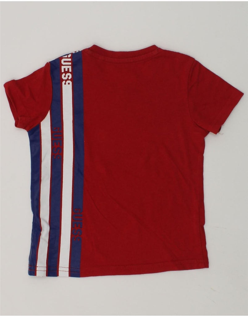 GUESS Baby Boys Graphic T-Shirt Top 12-18 Months Red Colourblock Cotton | Vintage Guess | Thrift | Second-Hand Guess | Used Clothing | Messina Hembry 