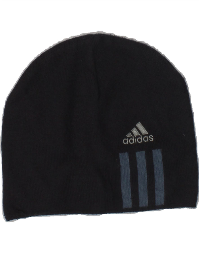 ADIDAS Womens Beanie Hat One Size Navy Blue Polyacrylic | Vintage Adidas | Thrift | Second-Hand Adidas | Used Clothing | Messina Hembry 