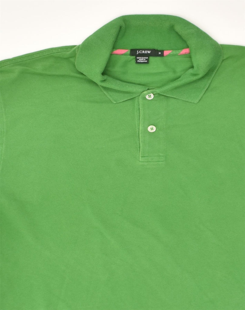 J. CREW Mens Polo Shirt Medium Green Cotton | Vintage J. Crew | Thrift | Second-Hand J. Crew | Used Clothing | Messina Hembry 