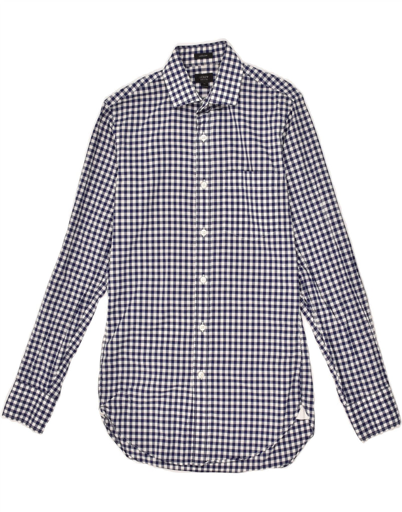 J. CREW Mens Ludlow Shirt XS Navy Blue Gingham Cotton | Vintage J. Crew | Thrift | Second-Hand J. Crew | Used Clothing | Messina Hembry 