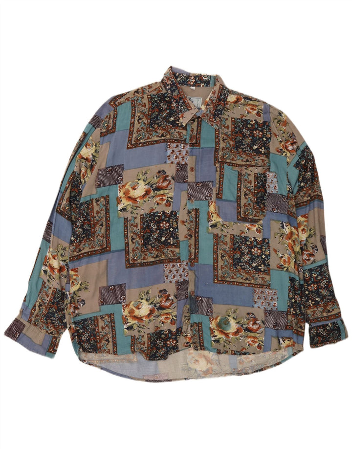 Collins Mens Shirt XL Multicoloured Patchwork Viscose