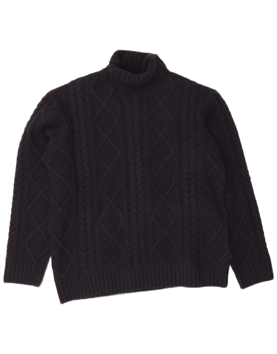 Kappa Mens Roll Neck Jumper Sweater 2XL Navy Blue Wool