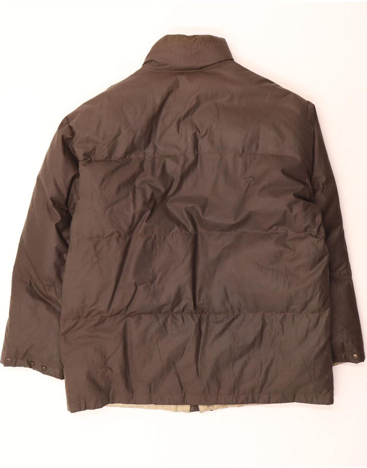 Ciesse Piumini Mens Loose Fit Padded Jacket IT 48 Small Brown Cotton