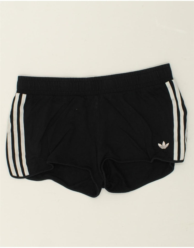 ADIDAS Womens Sport Shorts UK 16 Large Black | Vintage Adidas | Thrift | Second-Hand Adidas | Used Clothing | Messina Hembry 