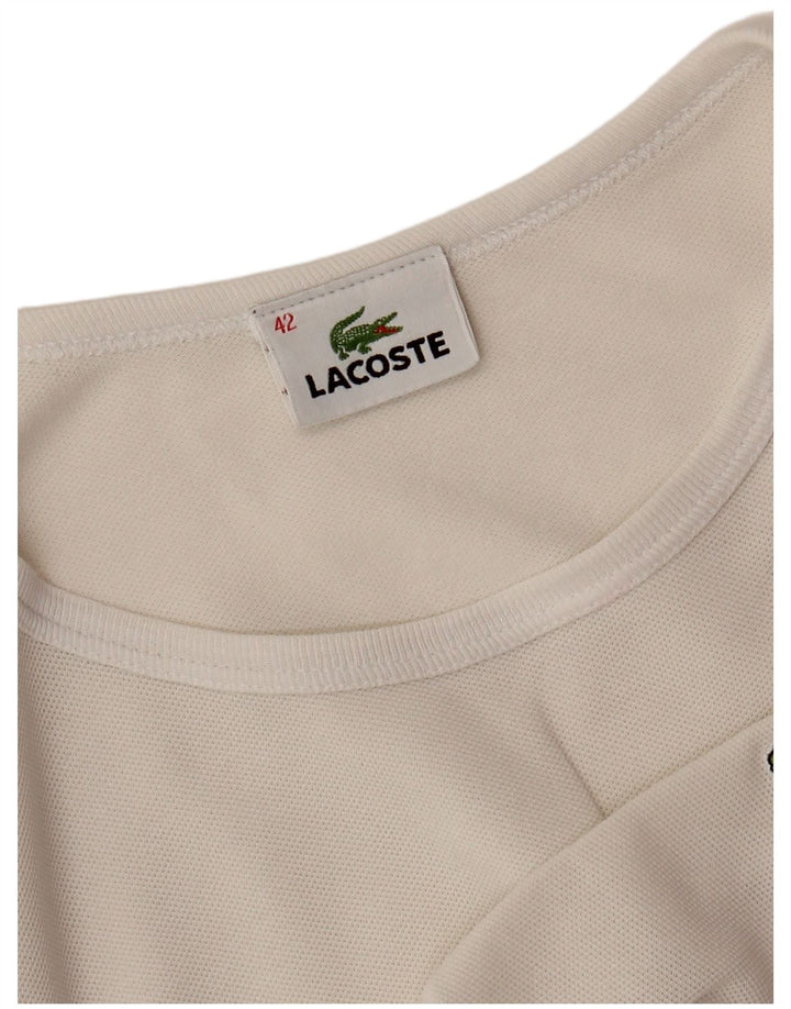 LACOSTE Womens T-Shirt Top Size 42 Large White