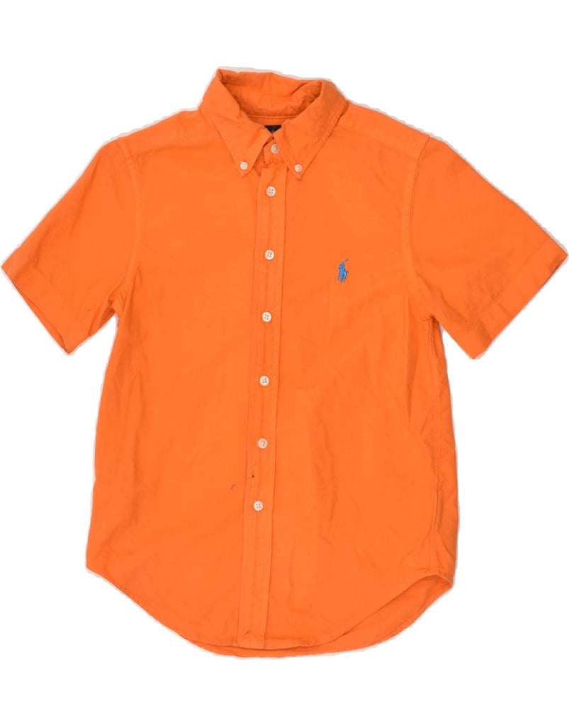 RALPH LAUREN Boys Short Sleeve Shirt 7-8 Years Small Orange Cotton | Vintage Ralph Lauren | Thrift | Second-Hand Ralph Lauren | Used Clothing | Messina Hembry 