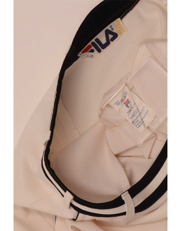 Fila Womens Mini Tennis Skirt UK 12 Medium White Striped Polyester