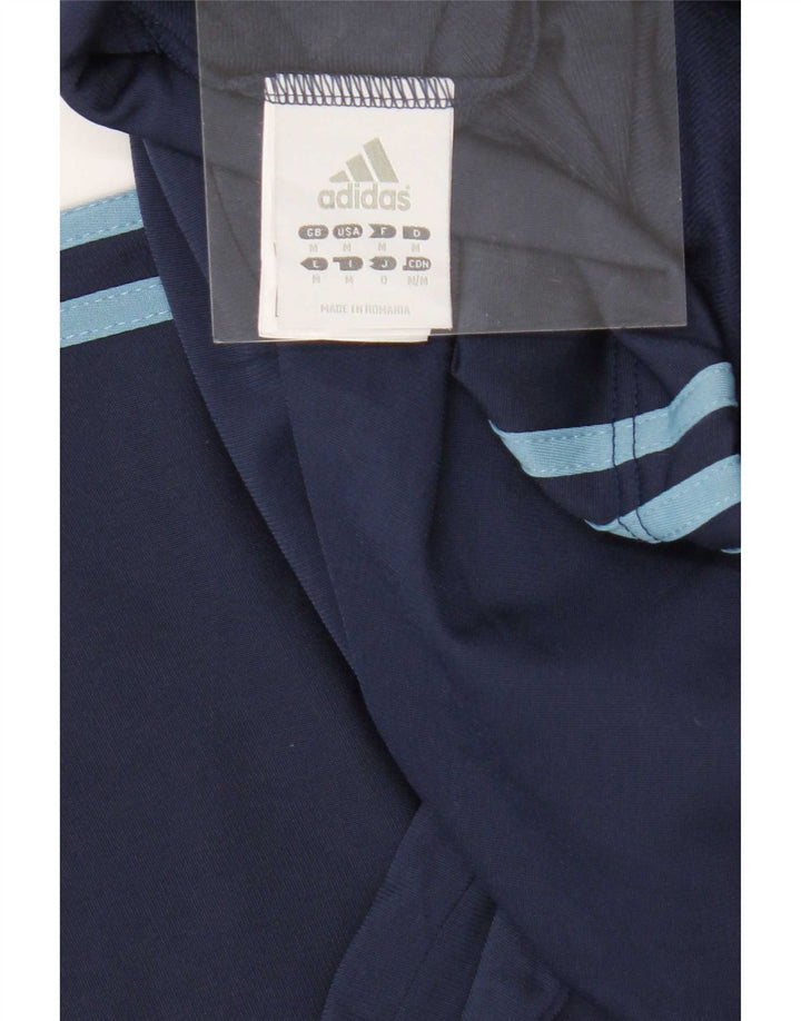 Adidas Womens Tracksuit Trousers UK 14 Medium Navy Blue Polyester