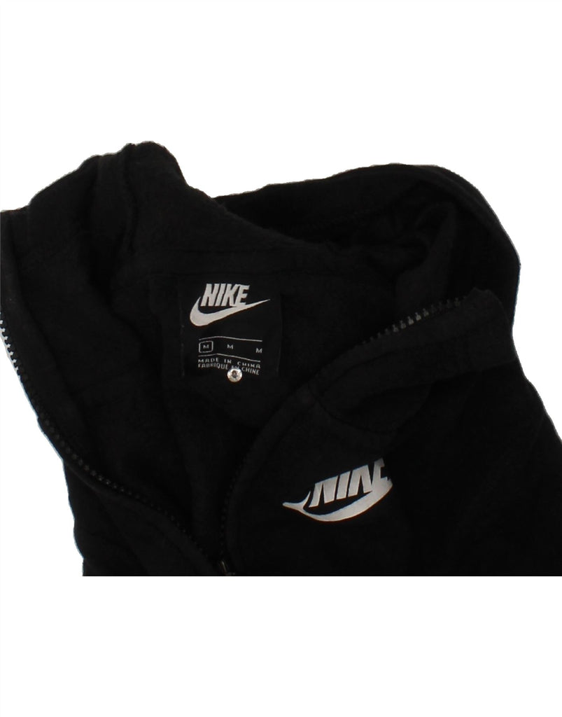 NIKE Boys Zip Hoodie Sweater 10-11 Years Medium Black Cotton Vintage Nike and Second-Hand Nike from Messina Hembry 