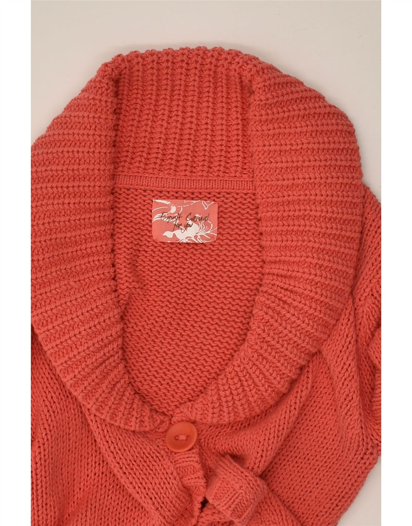 ESPRIT Womens Cardigan Sweater UK12 Medium Orange Cotton | Vintage Esprit | Thrift | Second-Hand Esprit | Used Clothing | Messina Hembry 