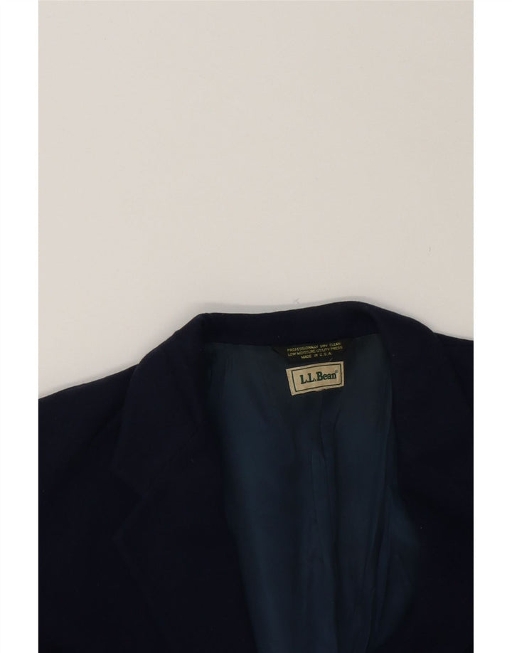 L.L.BEAN Womens 1 Button Blazer Jacket UK 18 XL Navy Blue Vintage L.L.Bean and Second-Hand L.L.Bean from Messina Hembry 