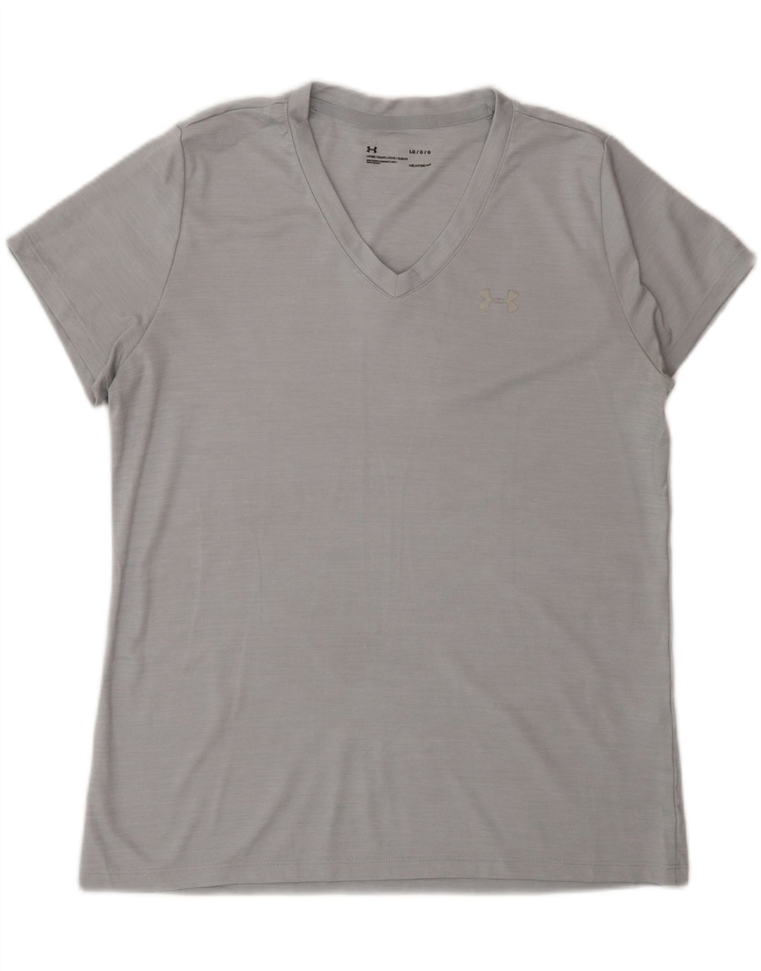 Under Armour Mens Heat Gear T-Shirt Top Large Grey Polyester