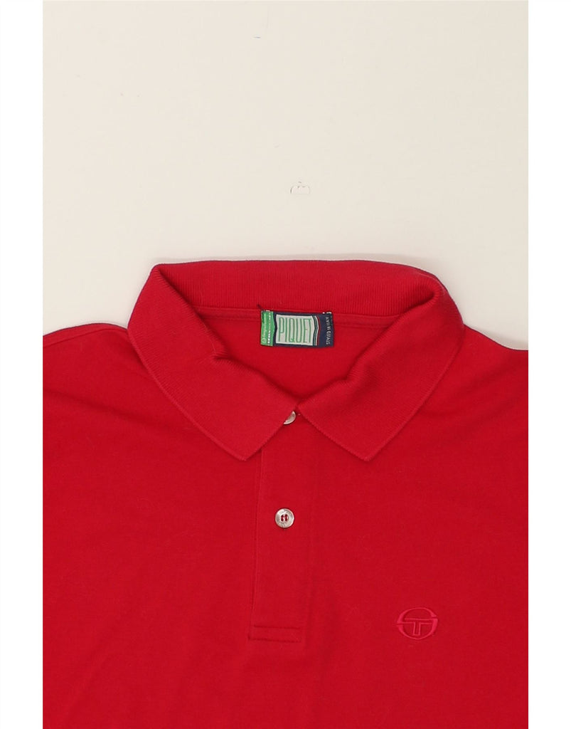 SERGIO TACCHINI Mens Polo Shirt Medium Red Cotton | Vintage Sergio Tacchini | Thrift | Second-Hand Sergio Tacchini | Used Clothing | Messina Hembry 