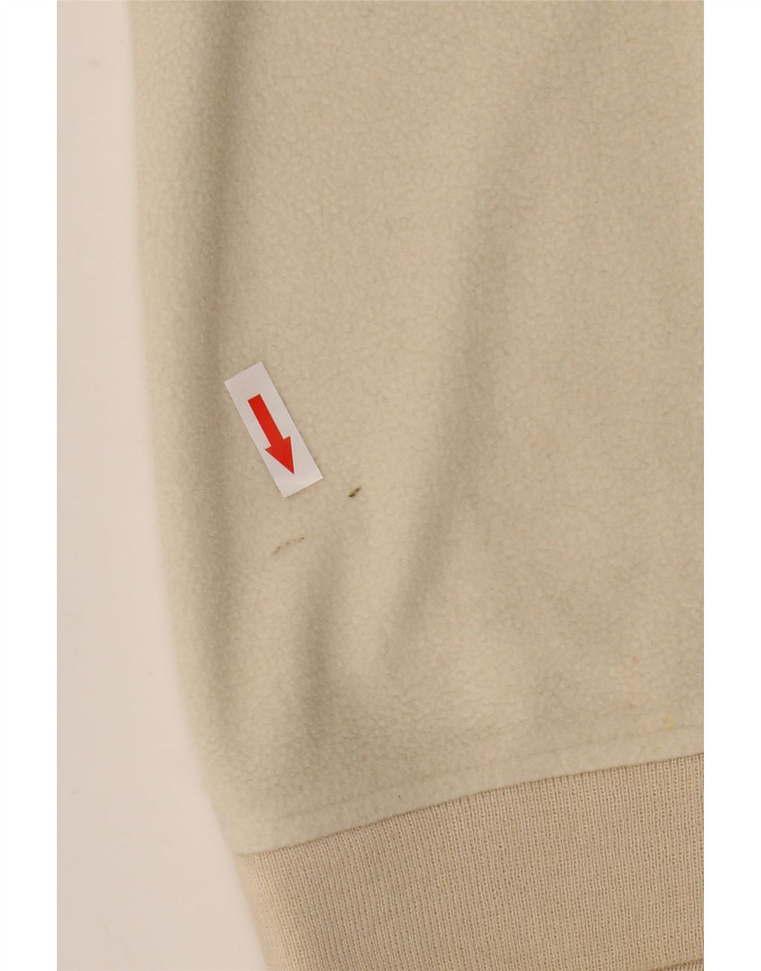 Silvy Mens Polartec Zip Neck Fleece Jumper Medium Beige Fair Isle Polyester