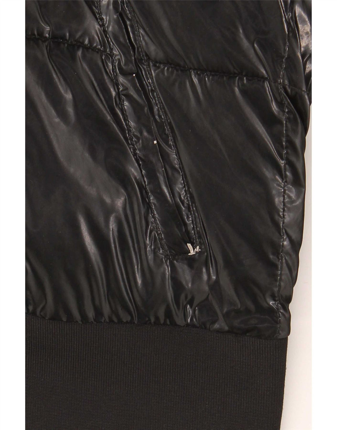 Guess Girls Hooded Padded Jacket 13-14 Years Black Polyurethane