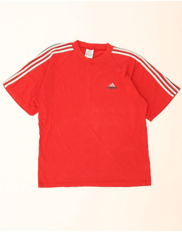 Adidas Mens T-Shirt Top UK 38/40 Medium Red