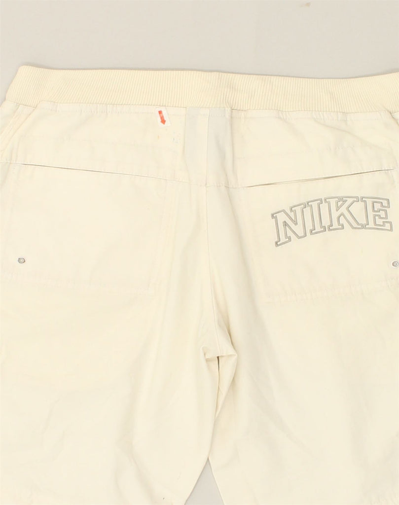 NIKE Womens Sport Shorts UK 8-10 Small Off White | Vintage Nike | Thrift | Second-Hand Nike | Used Clothing | Messina Hembry 