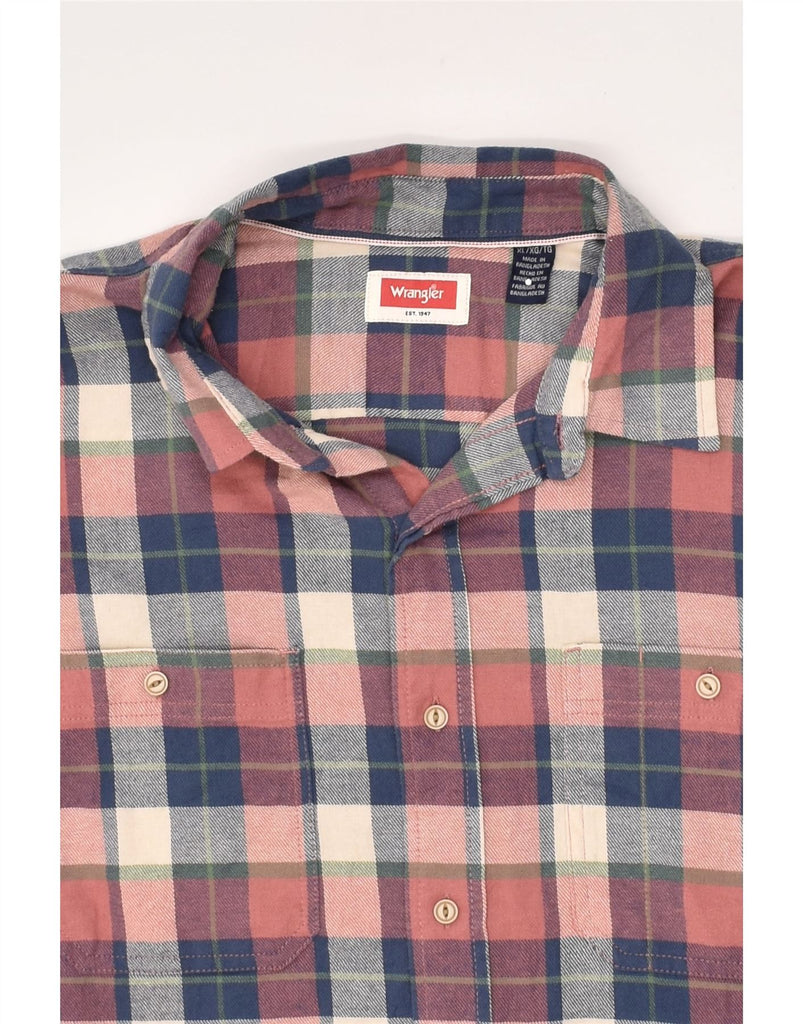 WRANGLER Mens Shirt XL Multicoloured Check Cotton | Vintage Wrangler | Thrift | Second-Hand Wrangler | Used Clothing | Messina Hembry 