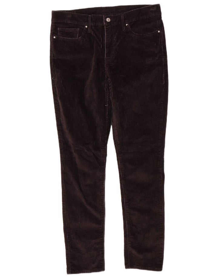 LEVI'S Womens Slim Corduroy Trousers W34 L30 Black