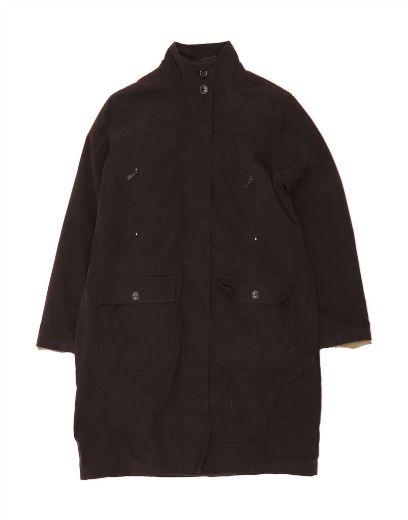EDDIE BAUER Womens Oversized Windbreaker Coat UK 10 Small Black Polyester Vintage Eddie Bauer and Second-Hand Eddie Bauer from Messina Hembry 