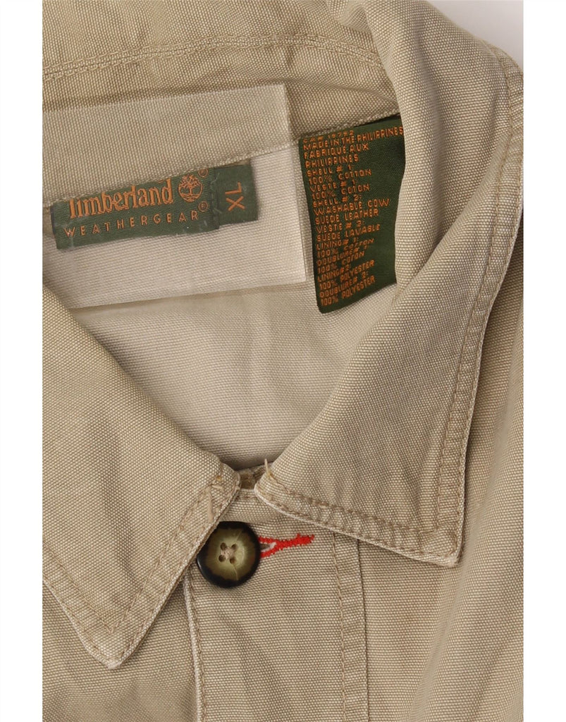 TIMBERLAND Mens Military Jacket UK 42 XL Beige Cotton Vintage Timberland and Second-Hand Timberland from Messina Hembry 