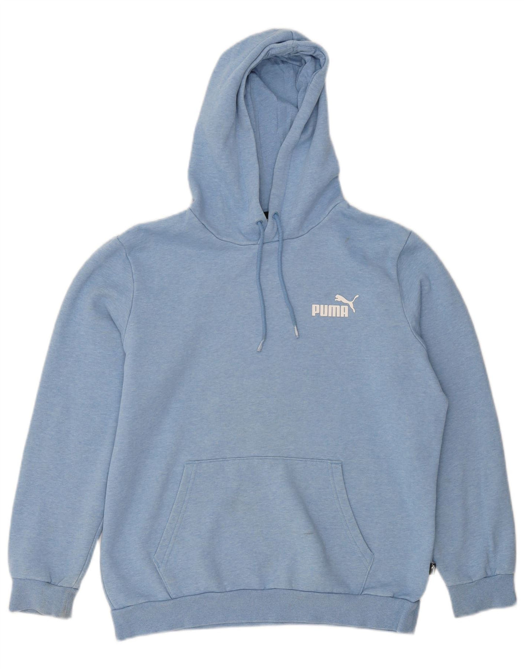 Puma Mens Hoodie Jumper Medium Blue Flecked Cotton