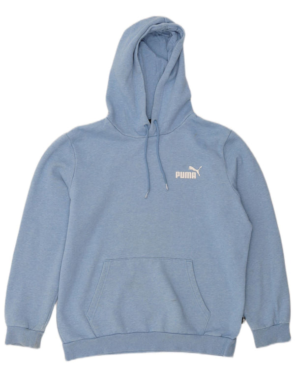Puma Mens Hoodie Jumper Medium Blue Flecked Cotton