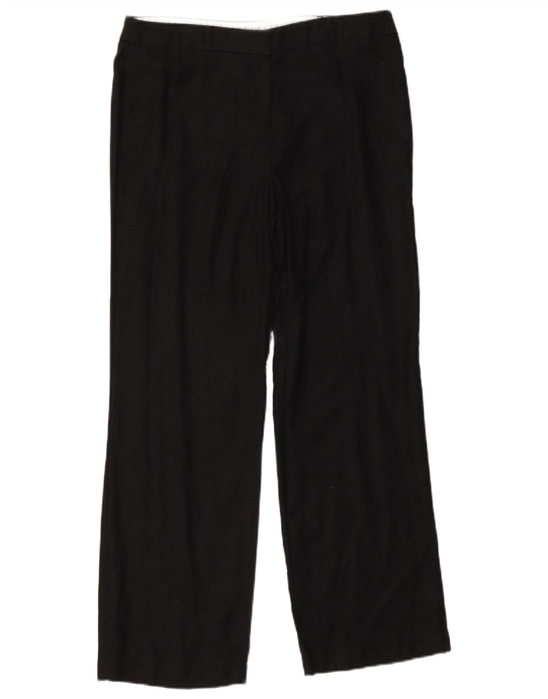 Marks & Spencer Womens Straight Suit Trousers UK 14 Large W32 L29 Black