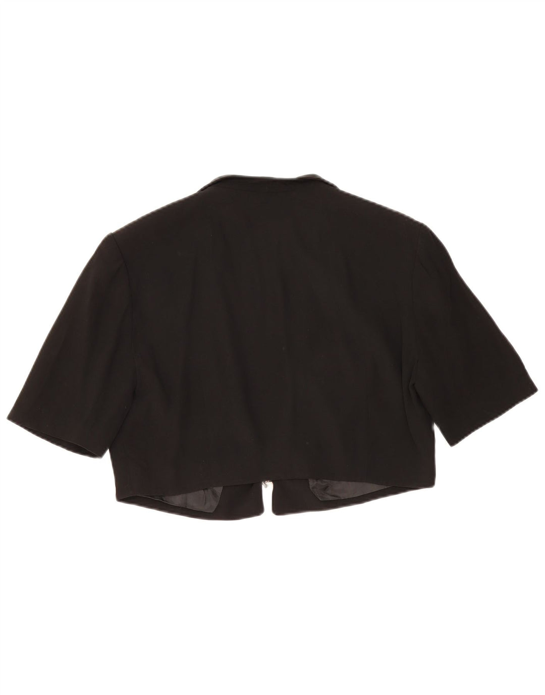 Vintage Womens Short Sleeve Bolero Jacket UK 14 Medium Black