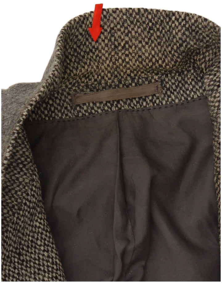 Centaur Mens Harris Tweed Blazer Jacket UK 38 Medium Grey Herringbone