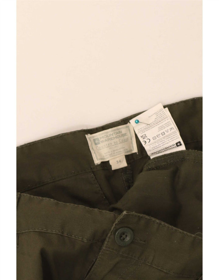 Mountain Warehouse Mens Cargo Shorts W34 Large Khaki Cotton
