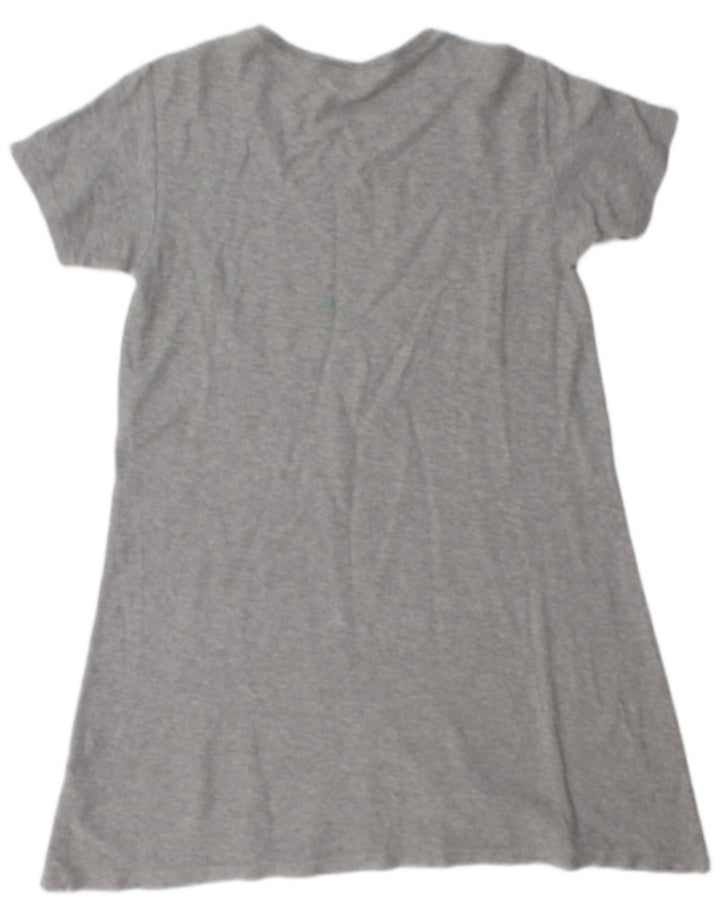 Zara Womens T-Shirt Dress UK 12 Medium Grey Cotton