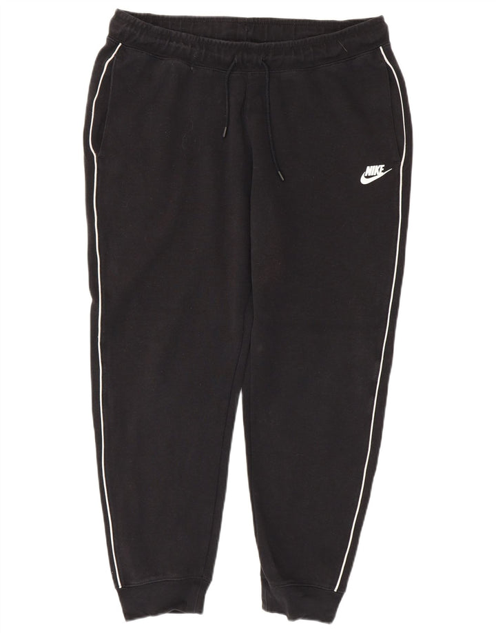 Nike Mens Tracksuit Trousers Joggers Large  Black Striped Cotton