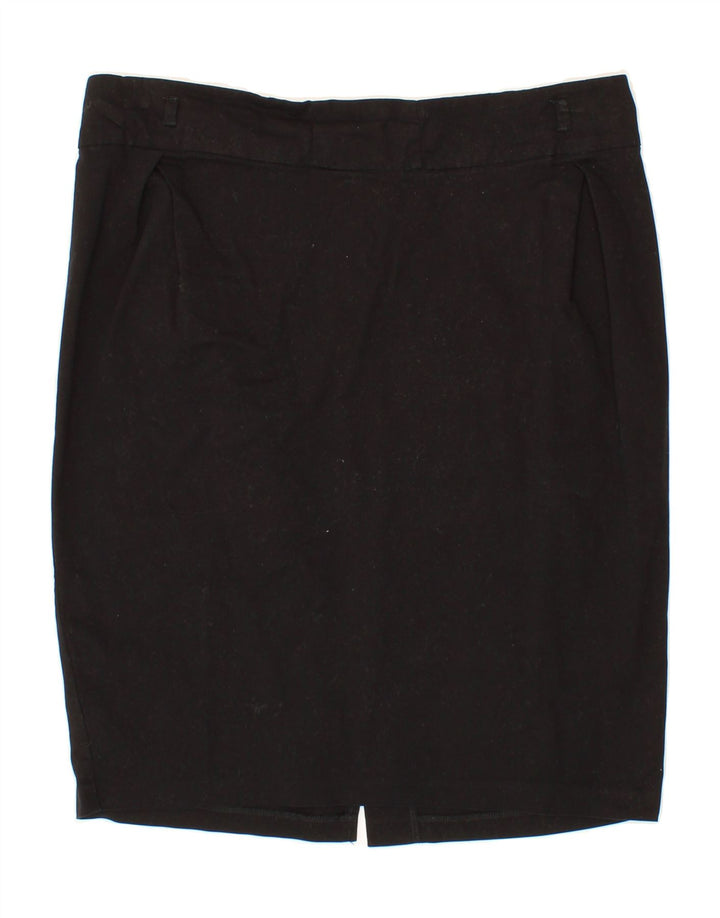 BENETTON Womens Pencil Skirt IT 46 Large W36  Black Cotton Vintage Benetton and Second-Hand Benetton from Messina Hembry 