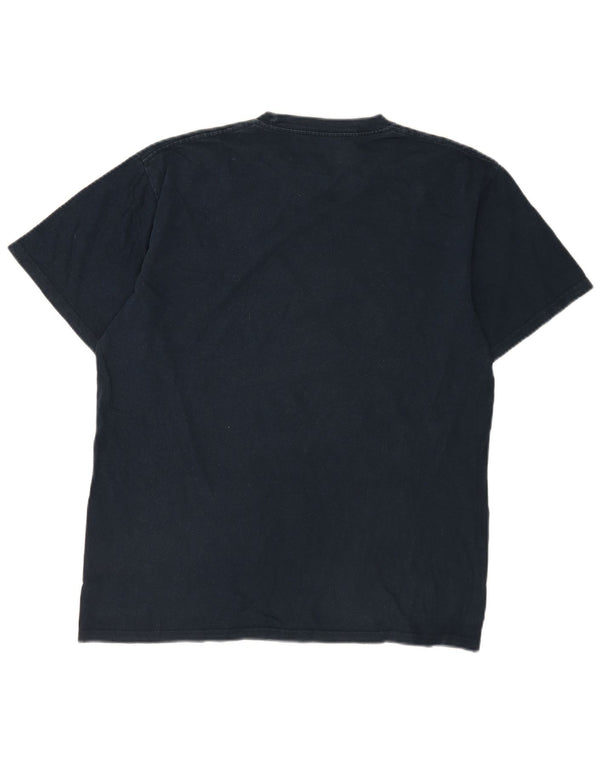 Hard Rock Cafe Mens London Graphic T-Shirt Top Large Navy Blue Cotton